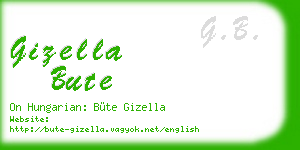 gizella bute business card